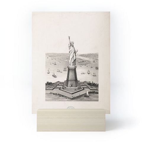 DENY Designs Vintage Lady Liberty Mini Art Print