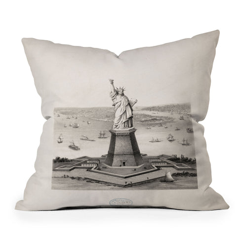 DENY Designs Vintage Lady Liberty Throw Pillow