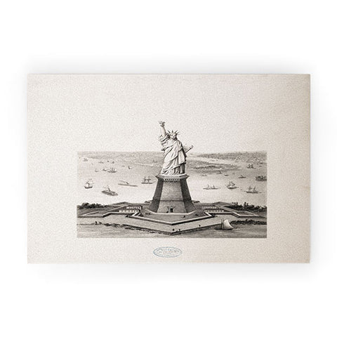 DENY Designs Vintage Lady Liberty Welcome Mat