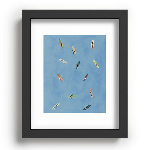 DENY Designs waiting wading surfers Recessed Framing Rectangle