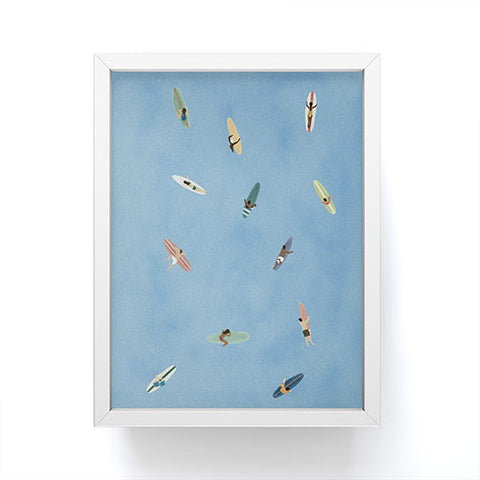 DENY Designs waiting wading surfers Framed Mini Art Print