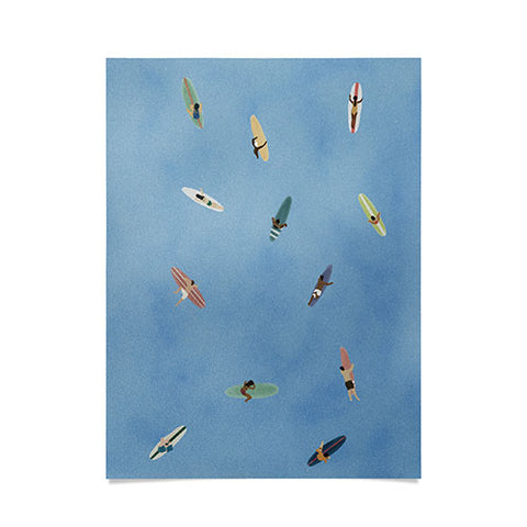 DENY Designs waiting wading surfers Poster