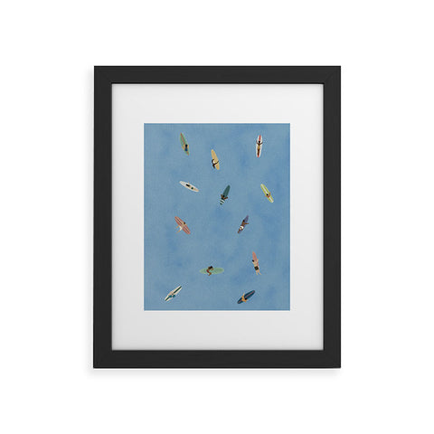DENY Designs waiting wading surfers Framed Art Print