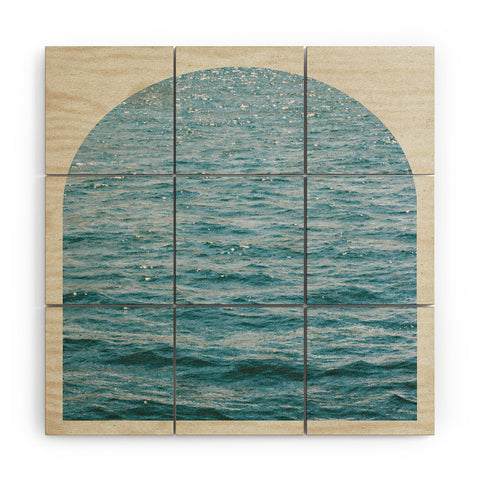 DENY Designs Waves Window Wood Wall Mural