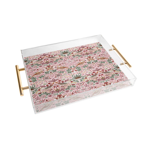 DENY Designs William Morris Strawberry Thief Panel Acrylic Tray
