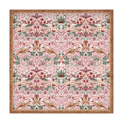 DENY Designs William Morris Strawberry Thief Panel Square Tray