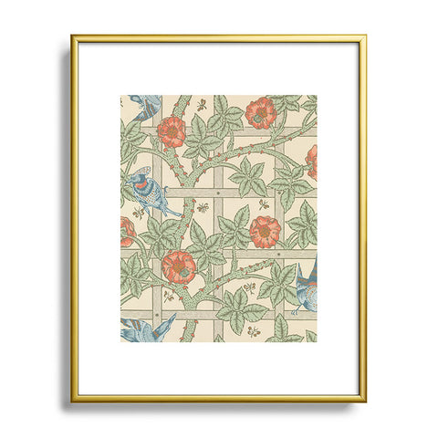 DENY Designs William Morris Trellis Metal Framed Art Print