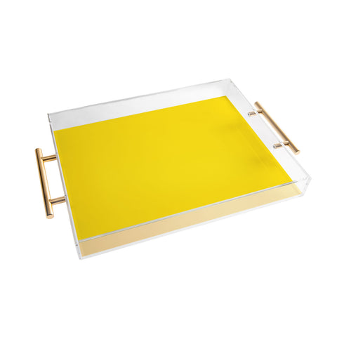 DENY Designs Yellow C Acrylic Tray