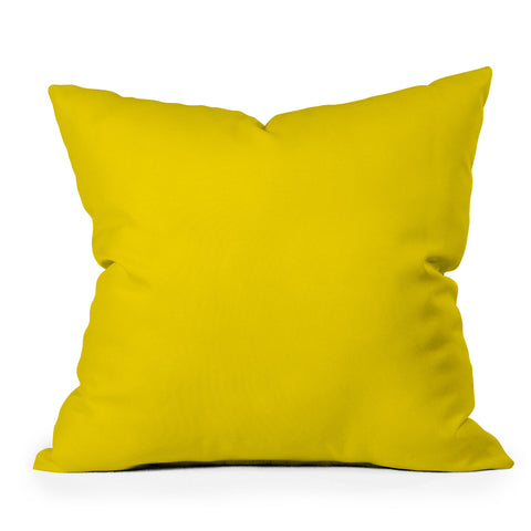 DENY Designs Yellow C Outdoor Throw Pillow