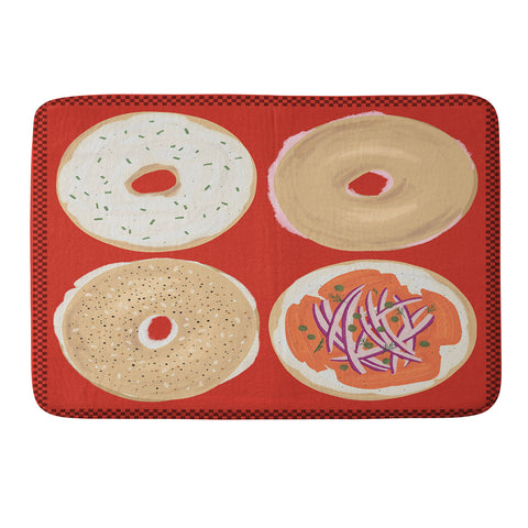 DENY Designs yonkers bagels Memory Foam Bath Mat