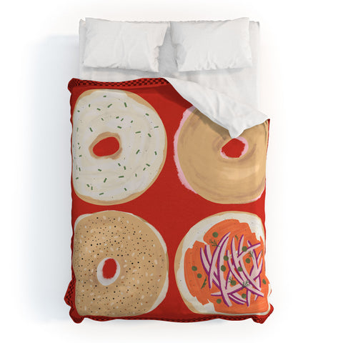 DENY Designs yonkers bagels Duvet Cover