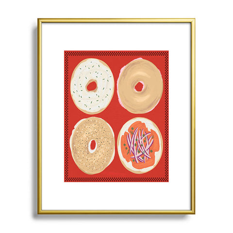 DENY Designs yonkers bagels Metal Framed Art Print