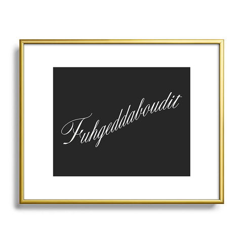 DENY Designs yonkers fuhgeddaboudit Metal Framed Art Print