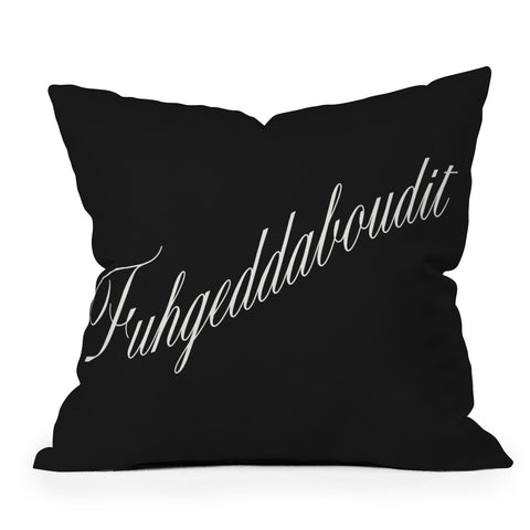 DENY Designs yonkers fuhgeddaboudit Throw Pillow