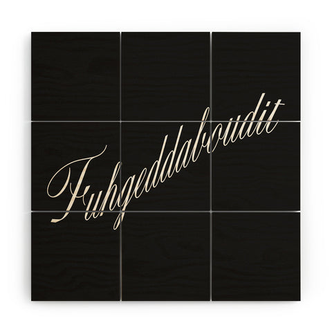 DENY Designs yonkers fuhgeddaboudit Wood Wall Mural