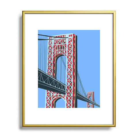 DENY Designs yonkers gwbridge Metal Framed Art Print