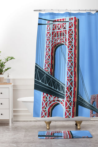 DENY Designs yonkers gwbridge Shower Curtain And Mat