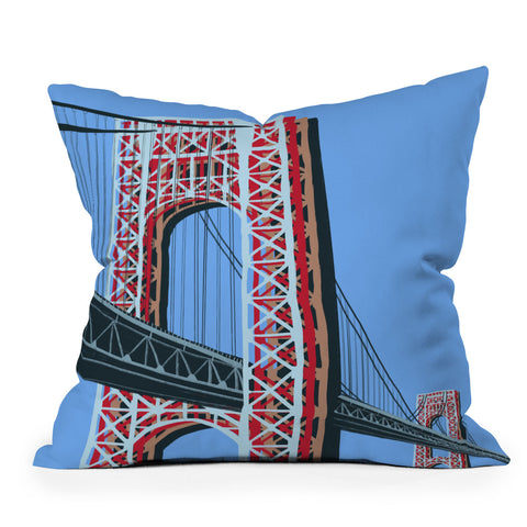 DENY Designs yonkers gwbridge Throw Pillow