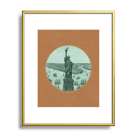 DENY Designs yonkers liberty Metal Framed Art Print