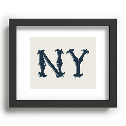 DENY Designs yonkers ny cream Recessed Framing Rectangle