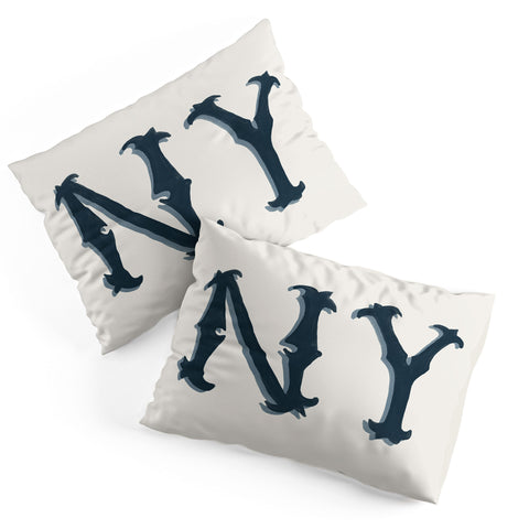DENY Designs yonkers ny cream Pillow Shams