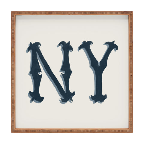 DENY Designs yonkers ny cream Square Tray