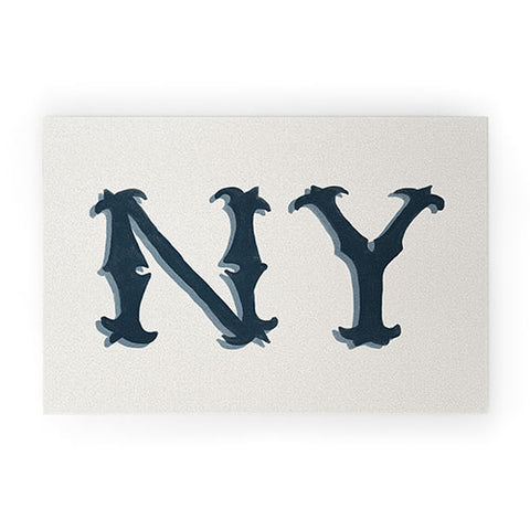 DENY Designs yonkers ny cream Welcome Mat