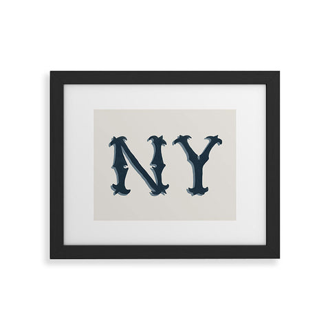 DENY Designs yonkers ny cream Framed Art Print