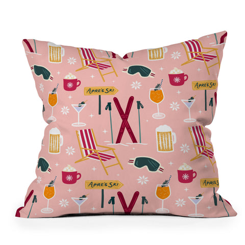 Design by Spark Apres Ski Holiday Outdoor Throw Pillow