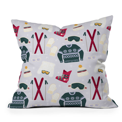 Design by Spark Apres Ski Style Outdoor Throw Pillow