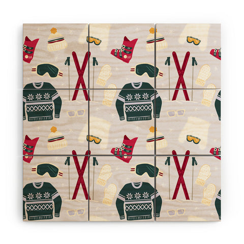 Design by Spark Apres Ski Style Wood Wall Mural