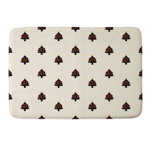 Design by Spark Black And Gold Christmas Tree Memory Foam Bath Mat