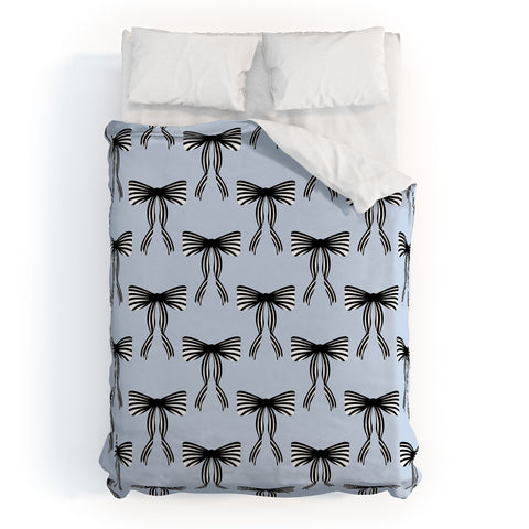 Design by Spark Black Striped Bows Duvet Cover