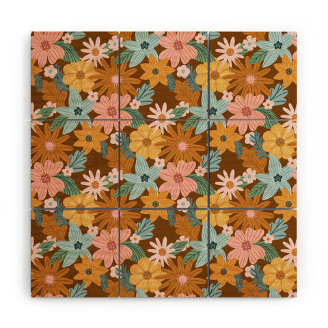 Design by Spark Blooming Harmony Wood Wall Mural