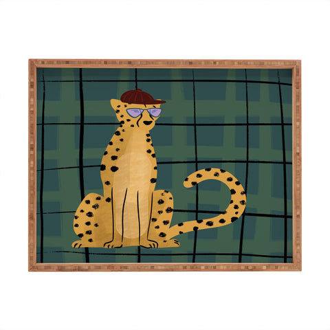 Design by Spark Cheetah Cool Cat Rectangular Tray