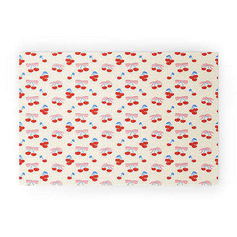 Design by Spark Cherries And Ribbons Welcome Mat