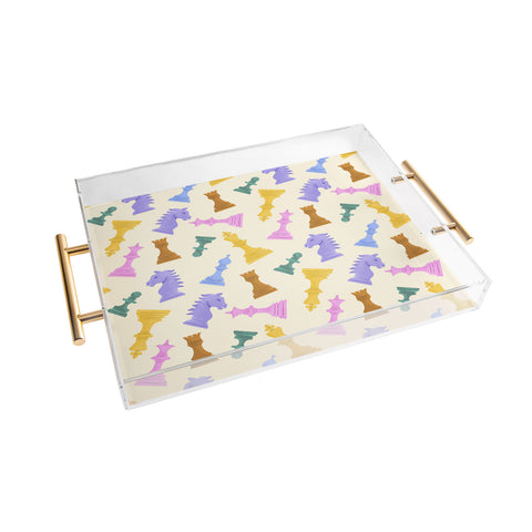 Design by Spark Chess Game Pieces Acrylic Tray