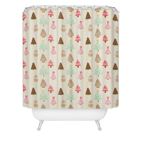Design by Spark Christmas Tree Delight Shower Curtain