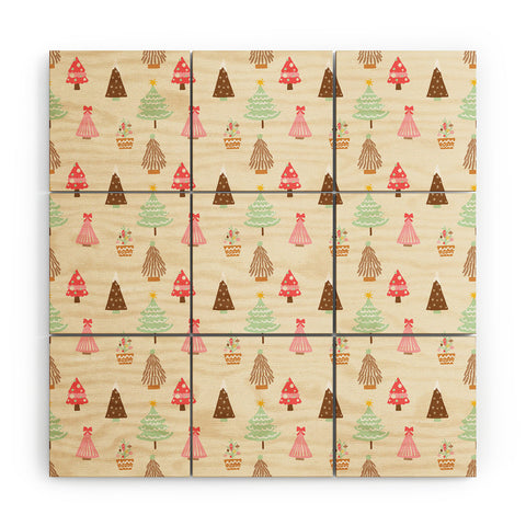 Design by Spark Christmas Tree Delight Wood Wall Mural