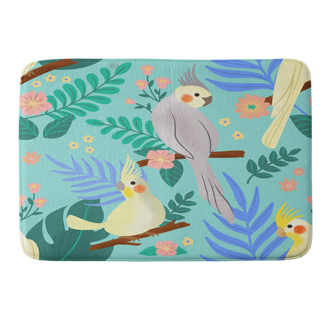Design by Spark Cockatiel Beauty Memory Foam Bath Mat