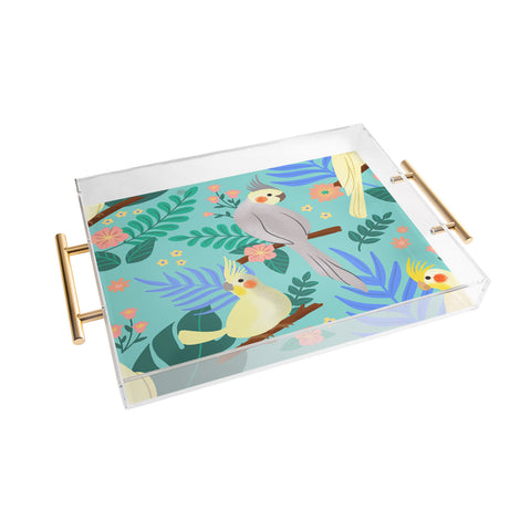 Design by Spark Cockatiel Beauty Acrylic Tray