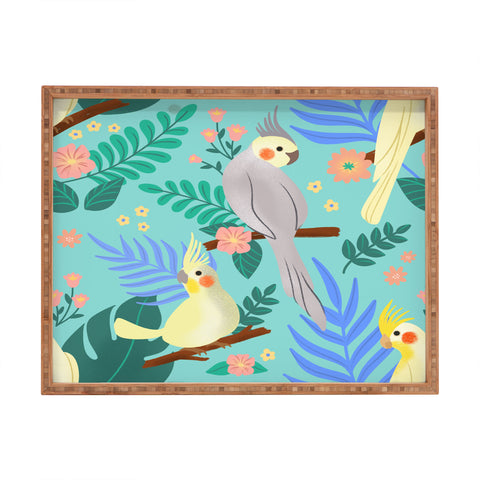 Design by Spark Cockatiel Beauty Rectangular Tray