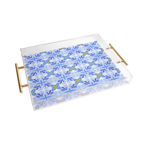 Design by Spark Dolce Vita Flourish Tile Acrylic Tray
