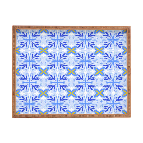 Design by Spark Dolce Vita Flourish Tile Rectangular Tray