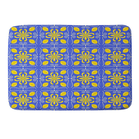 Design by Spark Dolce Vita Lemon Tile Memory Foam Bath Mat