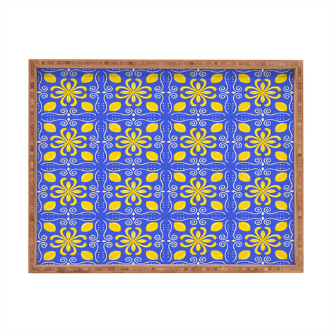 Design by Spark Dolce Vita Lemon Tile Rectangular Tray