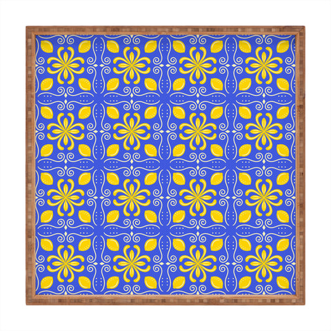 Design by Spark Dolce Vita Lemon Tile Square Tray