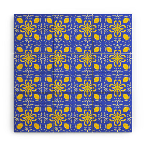 Design by Spark Dolce Vita Lemon Tile Wood Wall Mural