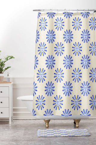 Design by Spark Dolce Vita Radial Sun Shower Curtain And Mat
