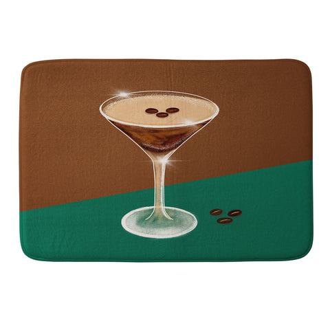 Design by Spark Expresso Martini Coffee Beans Memory Foam Bath Mat